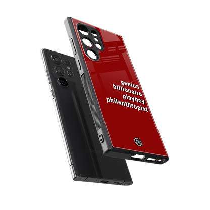 genius billionaire playboy philantrophist back phone cover | glass case for samsung galaxy s24 ultra