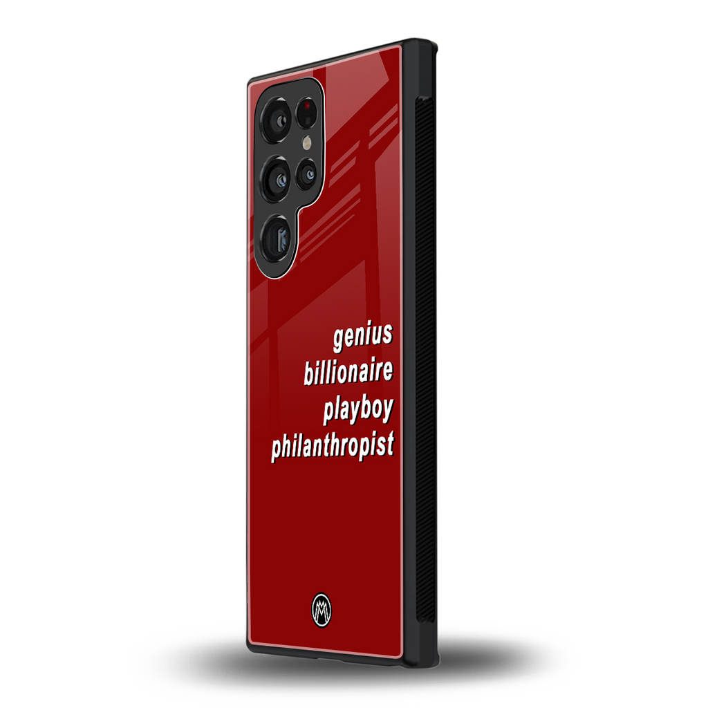 genius billionaire playboy philantrophist back phone cover | glass case for samsung galaxy s23 ultra