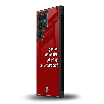 genius billionaire playboy philantrophist back phone cover | glass case for samsung galaxy s23 ultra