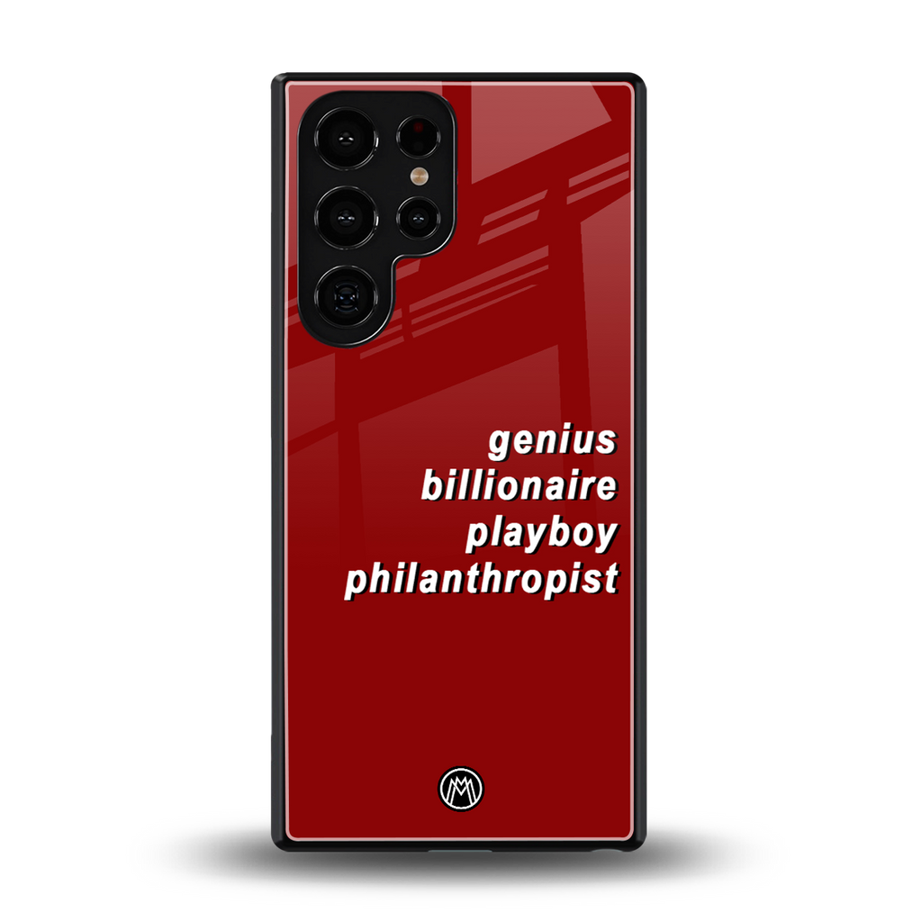 genius billionaire playboy philantrophist back phone cover | glass case for samsung galaxy s25 ultra