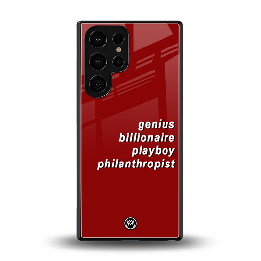 genius billionaire playboy philantrophist back phone cover | glass case for samsung galaxy s25 ultra