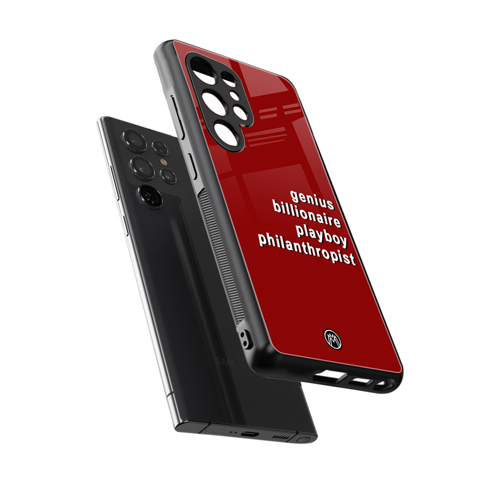 genius billionaire playboy philantrophist back phone cover | glass case for samsung galaxy s25 ultra