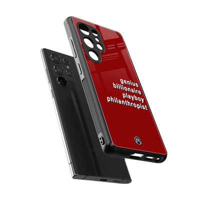 genius billionaire playboy philantrophist back phone cover | glass case for samsung galaxy s25 ultra