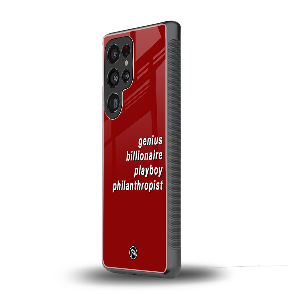 genius billionaire playboy philantrophist back phone cover | glass case for samsung galaxy s25 ultra