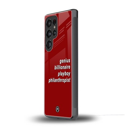 genius billionaire playboy philantrophist back phone cover | glass case for samsung galaxy s25 ultra