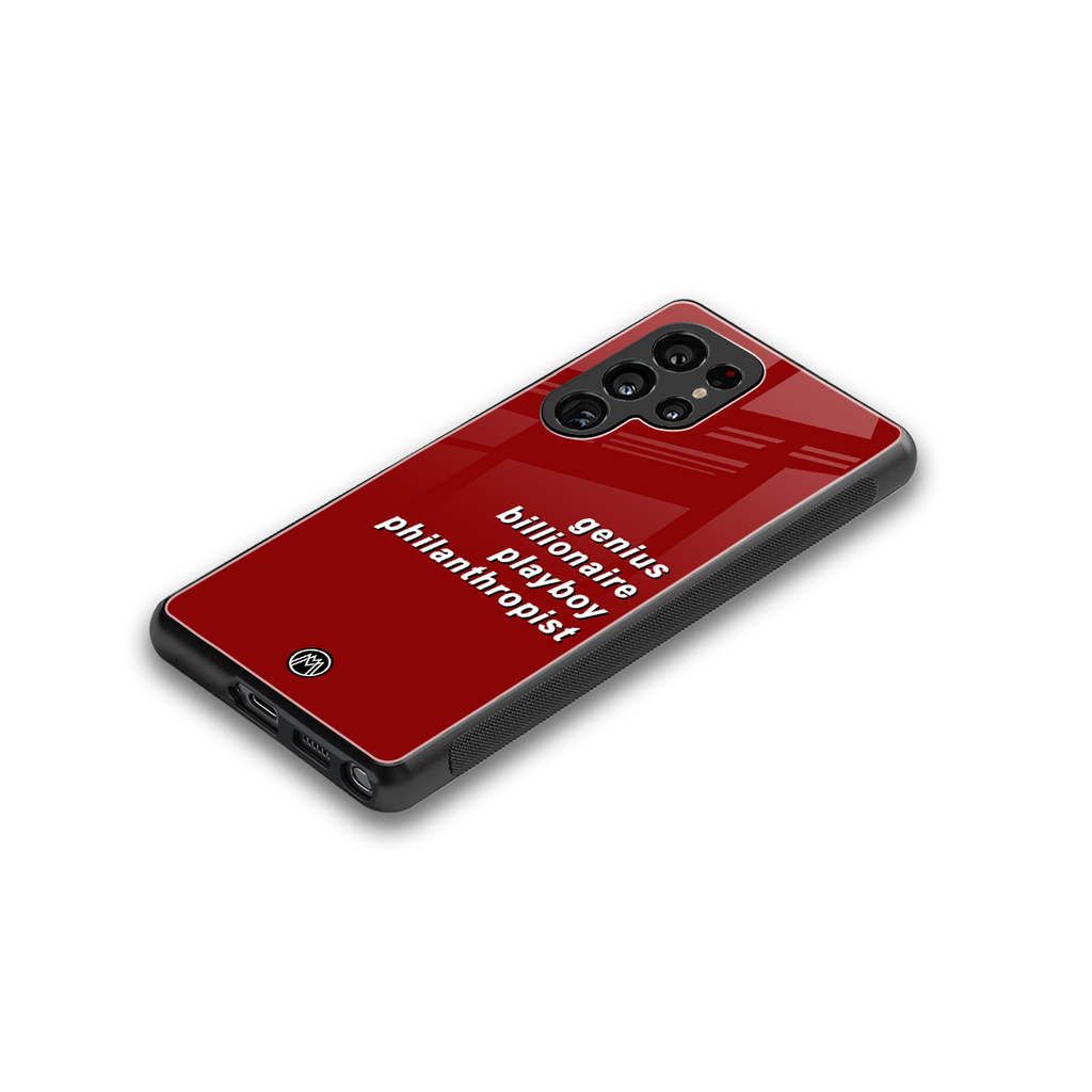genius billionaire playboy philantrophist back phone cover | glass case for samsung galaxy s25 ultra
