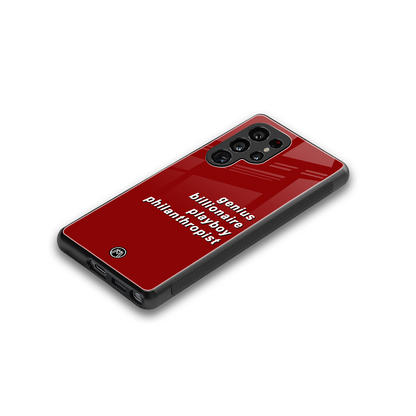 genius billionaire playboy philantrophist back phone cover | glass case for samsung galaxy s25 ultra