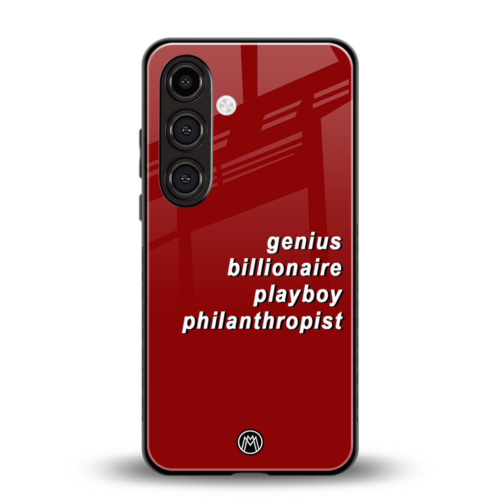 genius billionaire playboy philantrophist back phone cover | glass case for samsung galaxy s24 fe