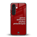 genius billionaire playboy philantrophist back phone cover | glass case for samsung galaxy s24 fe