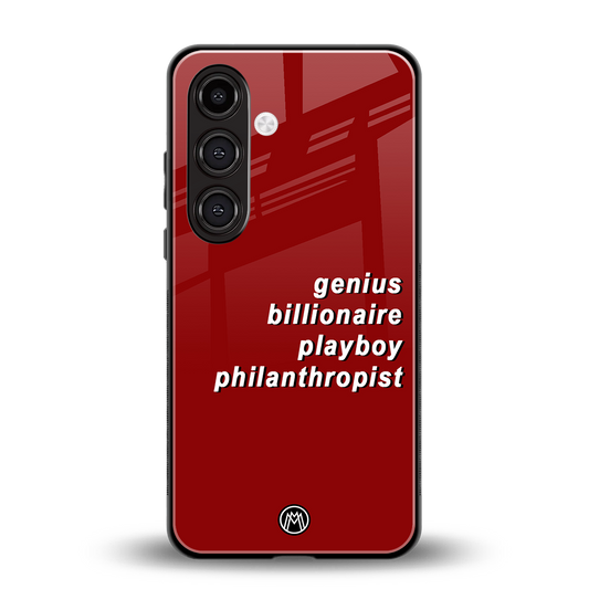 genius billionaire playboy philantrophist back phone cover | glass case for samsung galaxy s23 plus