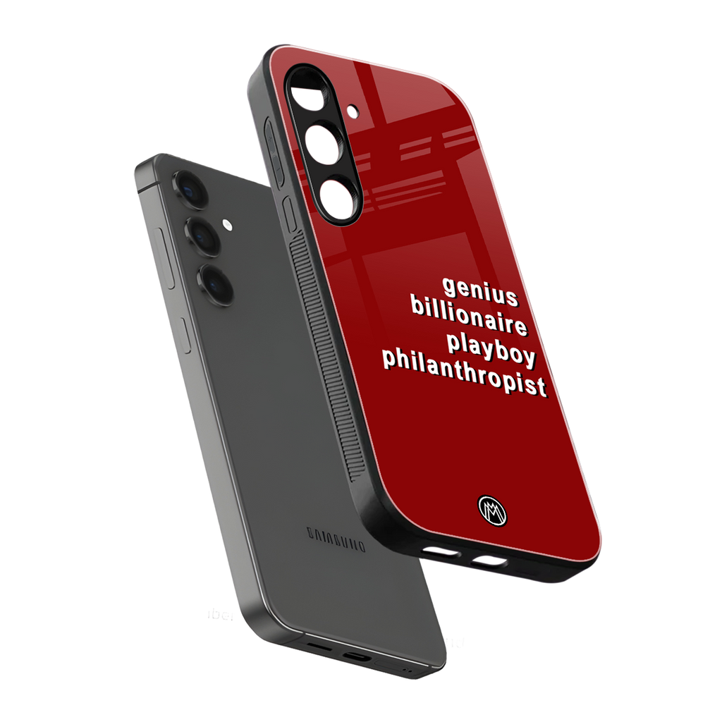 genius billionaire playboy philantrophist back phone cover | glass case for samsung galaxy s24