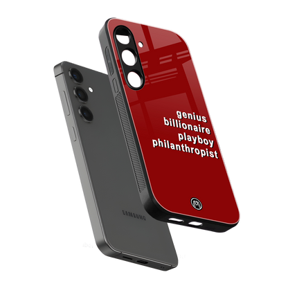genius billionaire playboy philantrophist back phone cover | glass case for samsung galaxy s24 plus