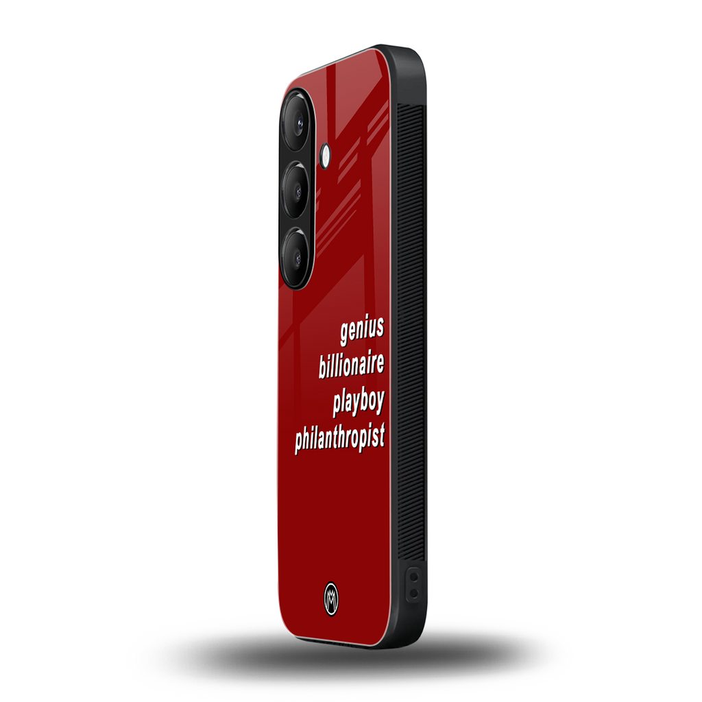 genius billionaire playboy philantrophist back phone cover | glass case for samsung galaxy s25