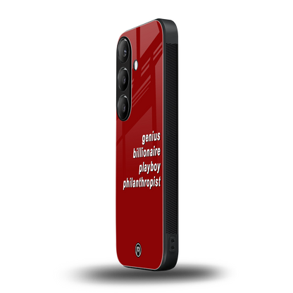 genius billionaire playboy philantrophist back phone cover | glass case for samsung galaxy s24 plus