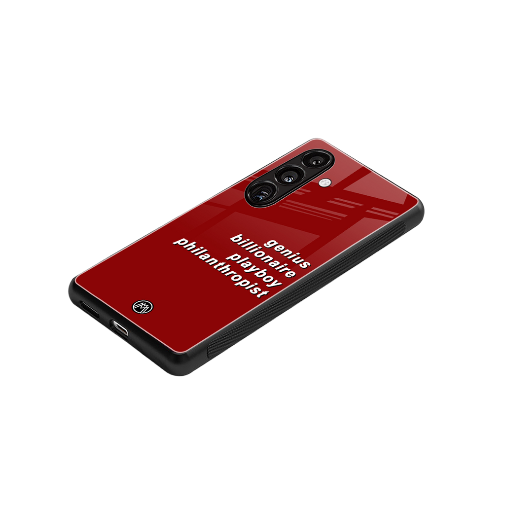 genius billionaire playboy philantrophist back phone cover | glass case for samsung galaxy s24