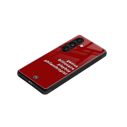 genius billionaire playboy philantrophist back phone cover | glass case for samsung galaxy s24 plus