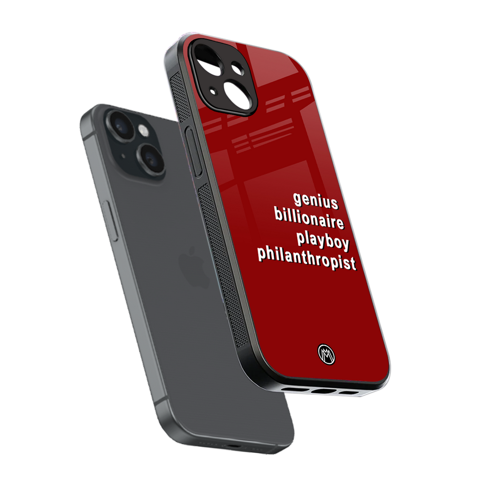 genius billionaire playboy philantrophist back phone cover | glass case for iphone 15