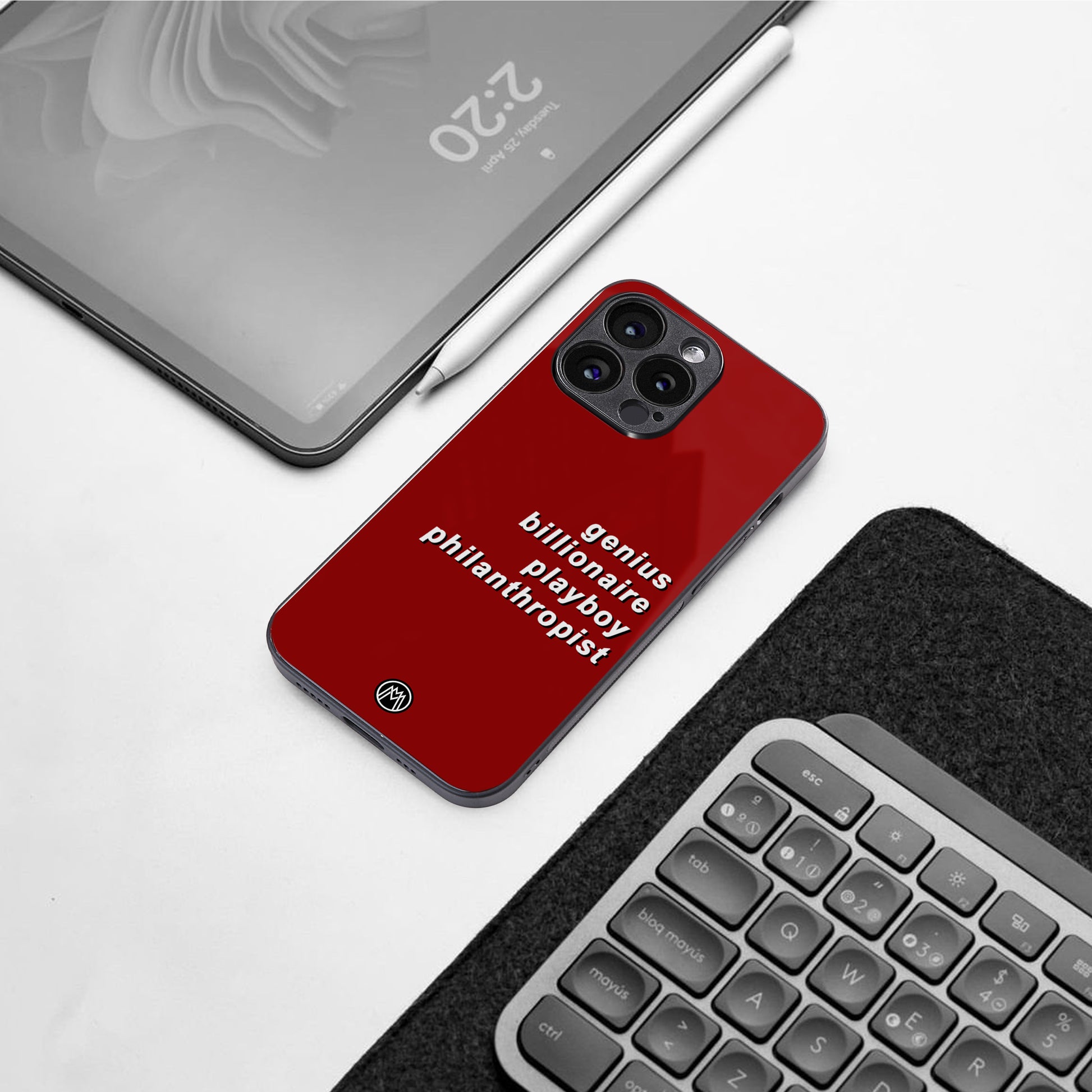 genius billionaire playboy philantrophist back phone cover | glass case for iphone 15