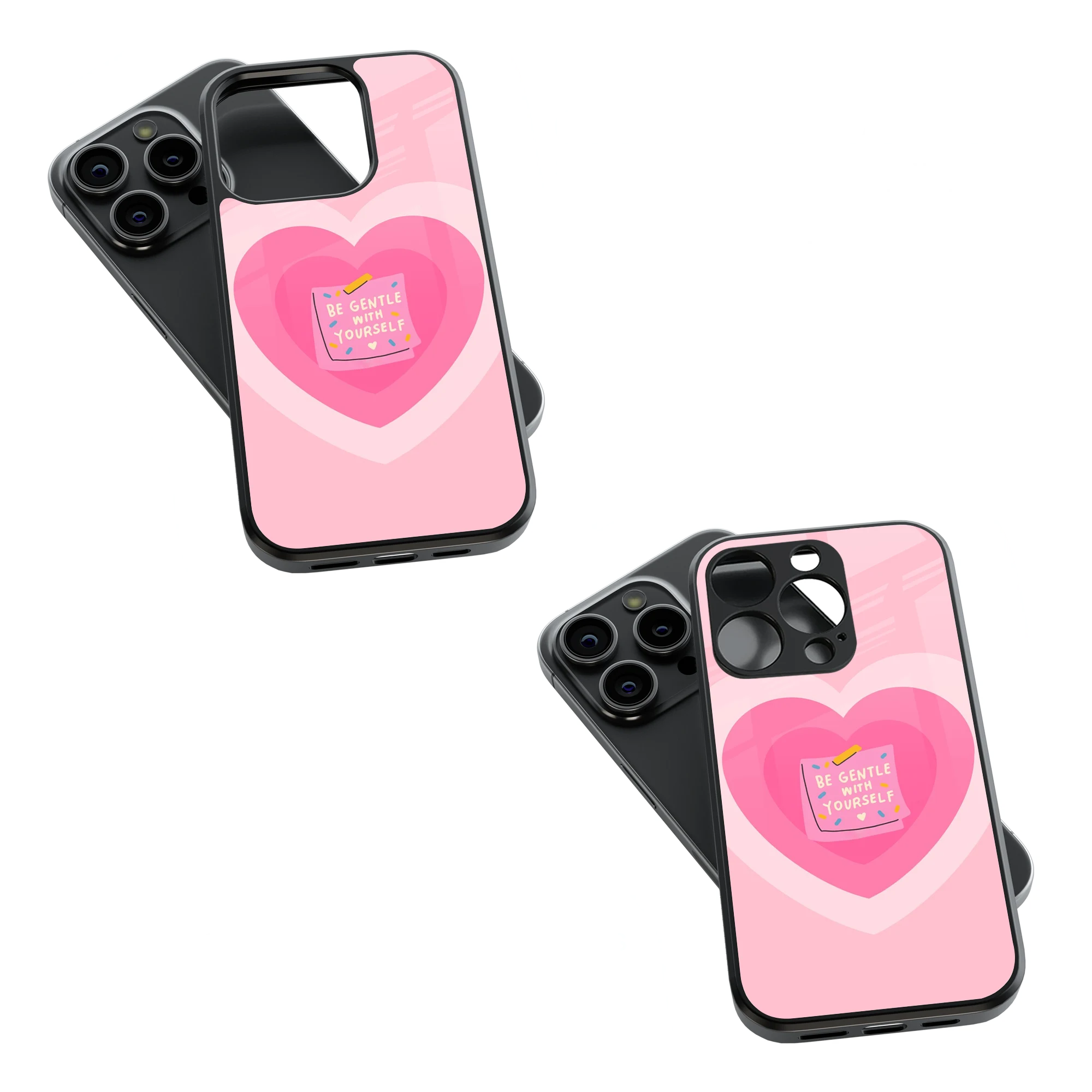 Trendy Glass Back Mobile Case for iPhone, Samsung, Redmi, OnePlus, Google Pixel, Motorola