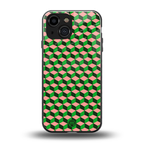 geo cube back phone cover | glass case for iphone 13 mini