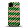 geo cube back phone cover | glass case for iphone 15 plus