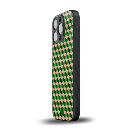 geo cube back phone cover | glass case for iphone 14 pro