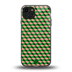 geo cube back phone cover | glass case for iphone 15
