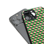 geo cube back phone cover | glass case for iphone 16 pro