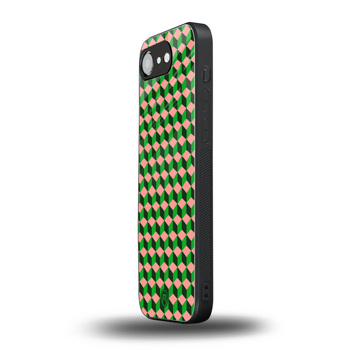 geo cube back phone cover | glass case for iphone 16e