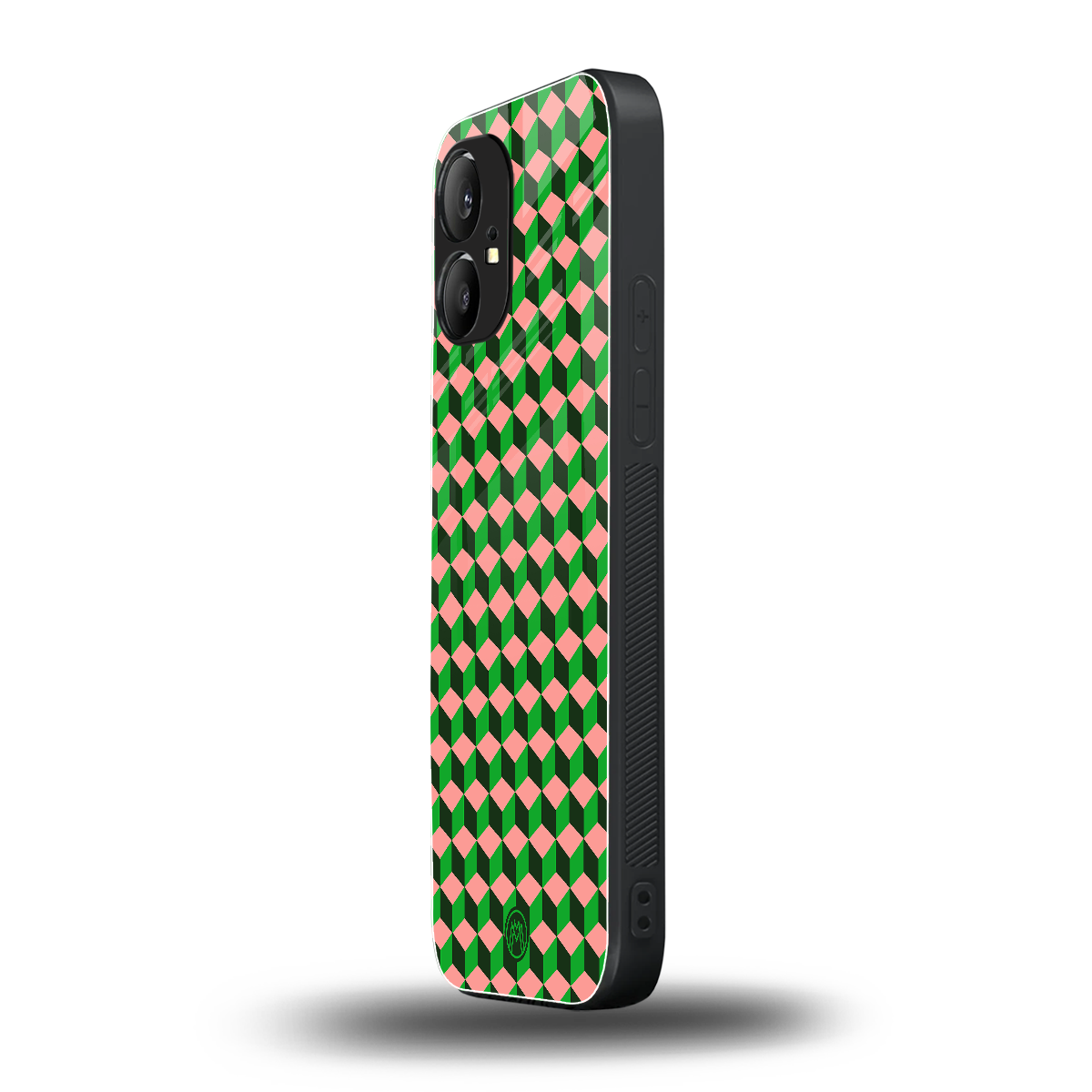 geo cube back phone cover | glass case for nothing phone 1