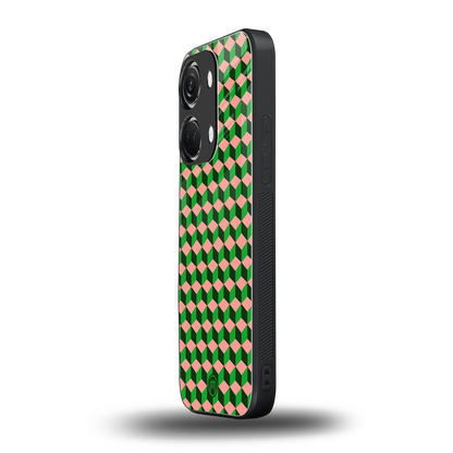 geo cube back phone cover | glass case for oneplus nord 3