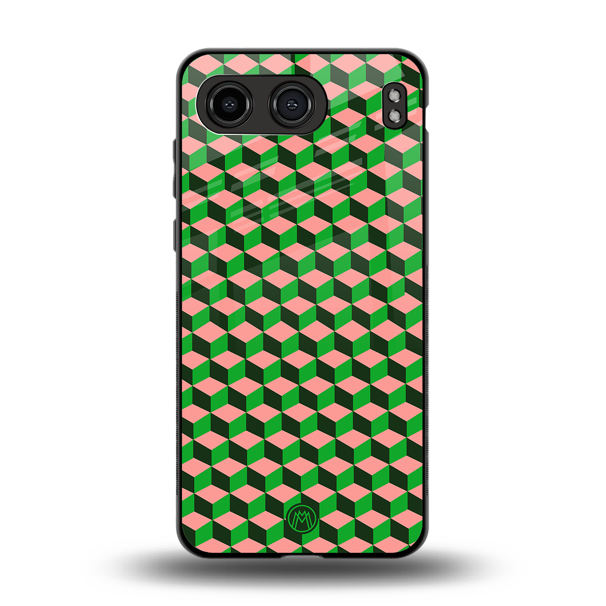 geo cube back phone cover | glass case for oneplus nord 4