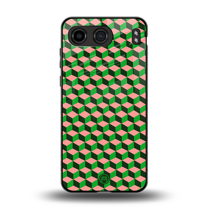 geo cube back phone cover | glass case for oneplus nord 4