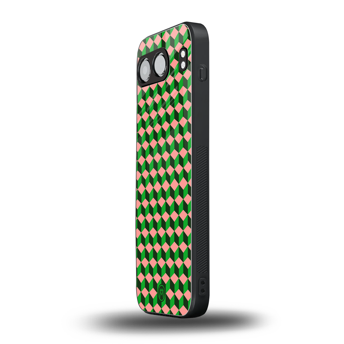 geo cube back phone cover | glass case for oneplus nord 4