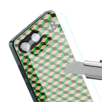 geo cube back phone cover | glass case for oneplus nord 4