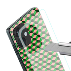 geo cube back phone cover | glass case for oneplus nord ce 3