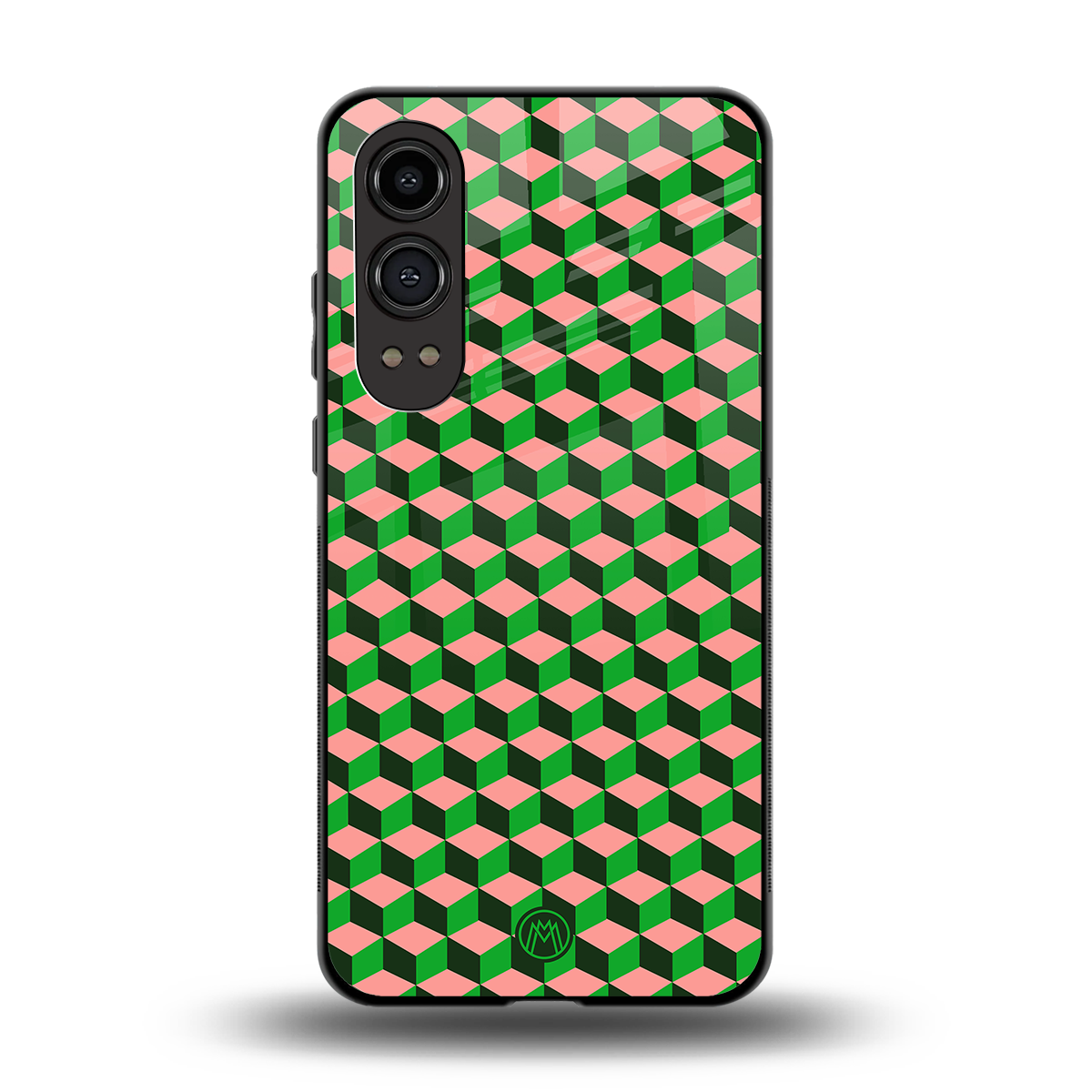 geo cube back phone cover | glass case for oneplus nord ce 4 lite