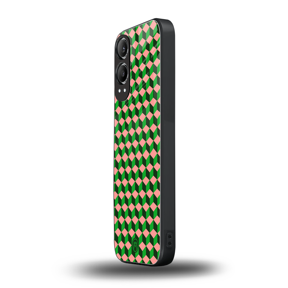 geo cube back phone cover | glass case for oneplus nord ce 4 lite