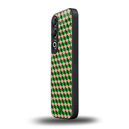 geo cube back phone cover | glass case for oneplus nord ce 4