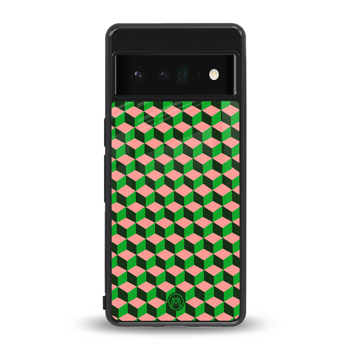 geo cube back phone cover | glass case for google pixel 6 pro