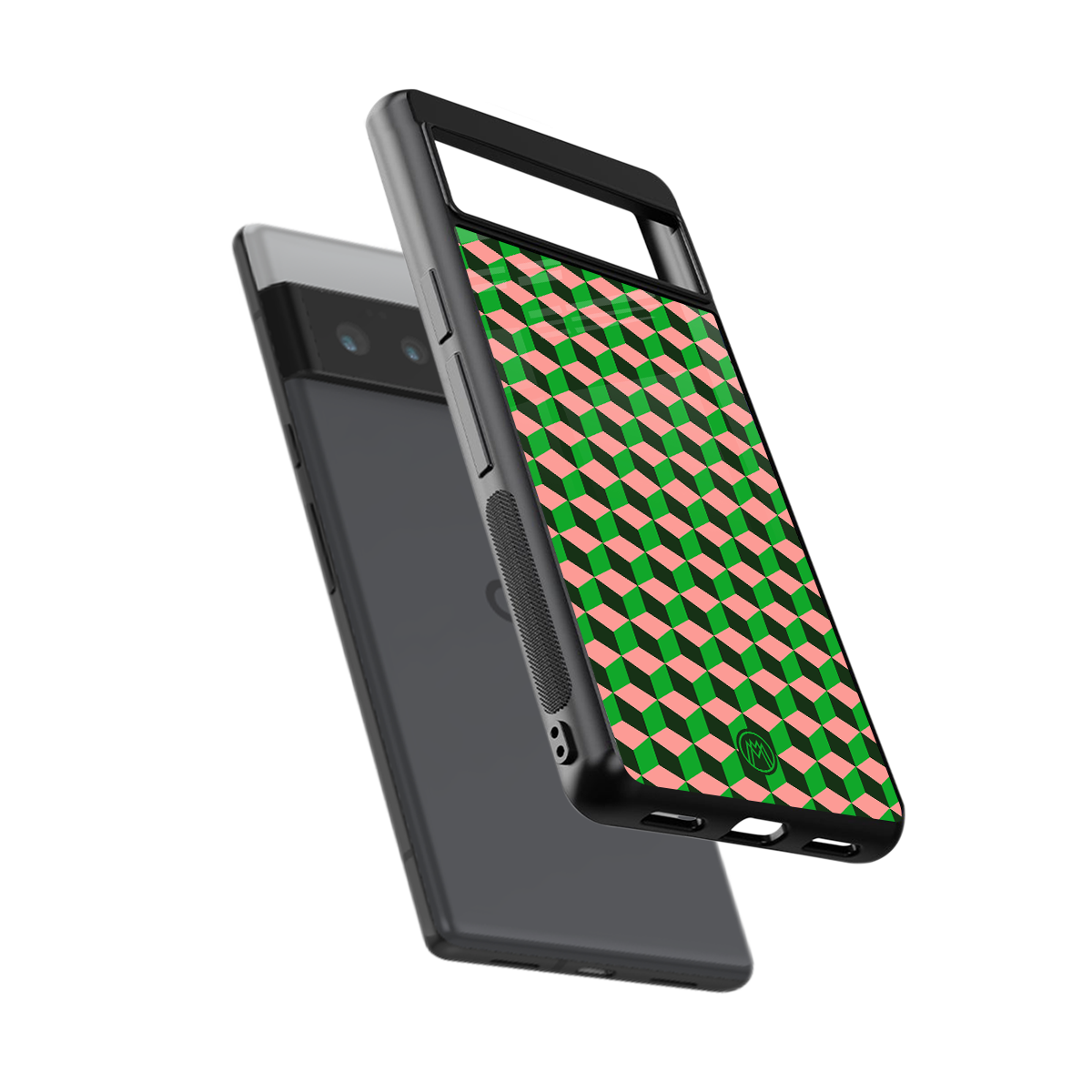 geo cube back phone cover | glass case for google pixel 6 pro