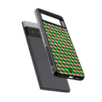 geo cube back phone cover | glass case for google pixel 6 pro