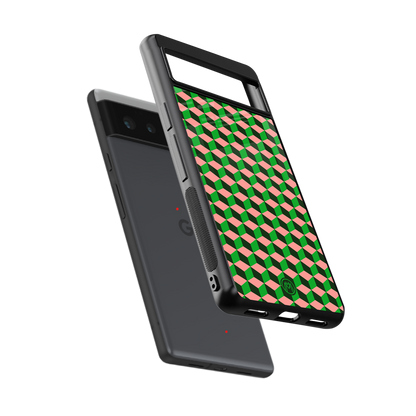 geo cube back phone cover | glass case for Google Pixel 6A
