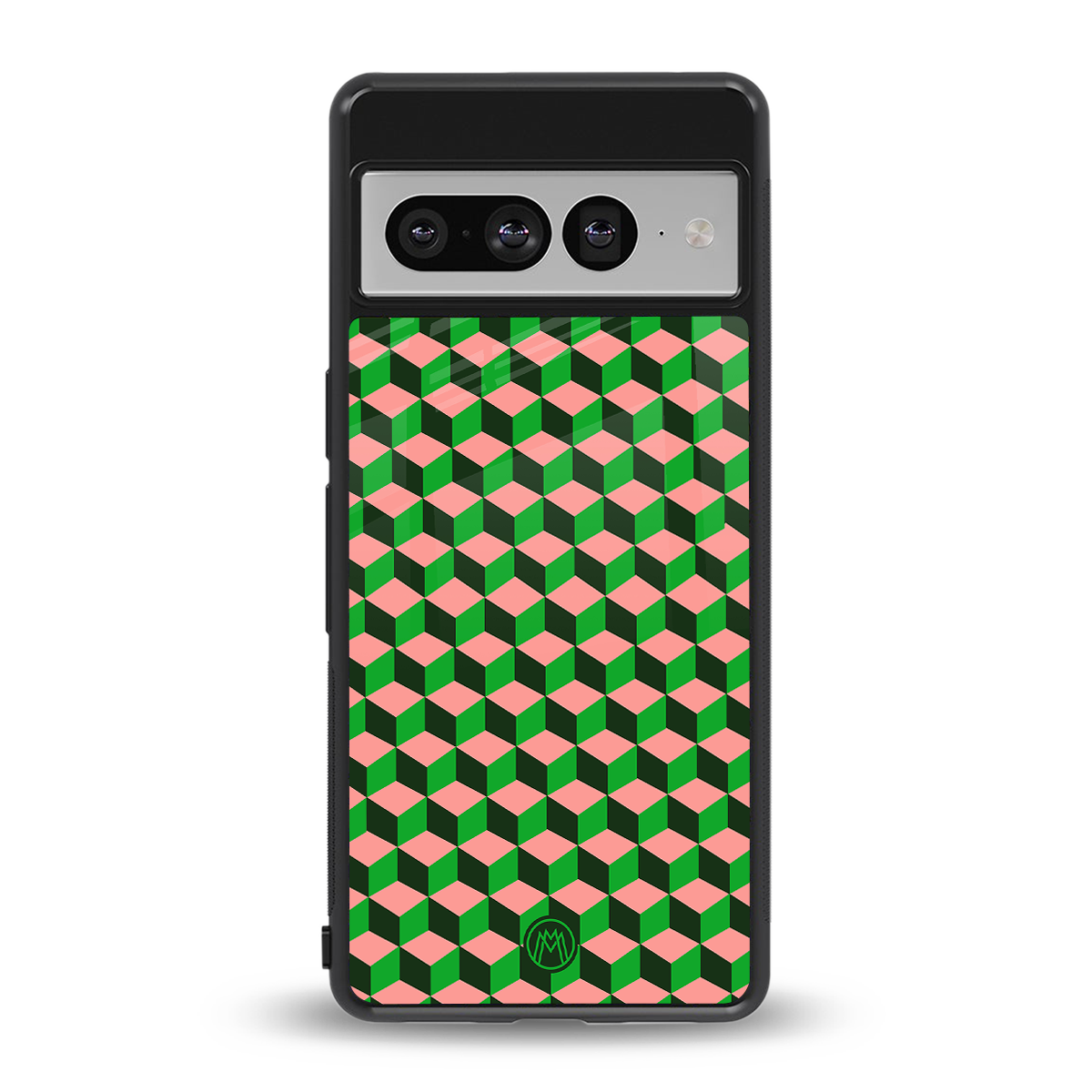 geo cube back phone cover | glass case for google pixel 7 pro