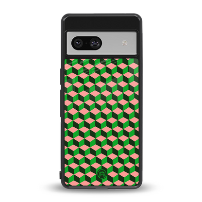 geo cube back phone cover | glass case for Google Pixel 7A