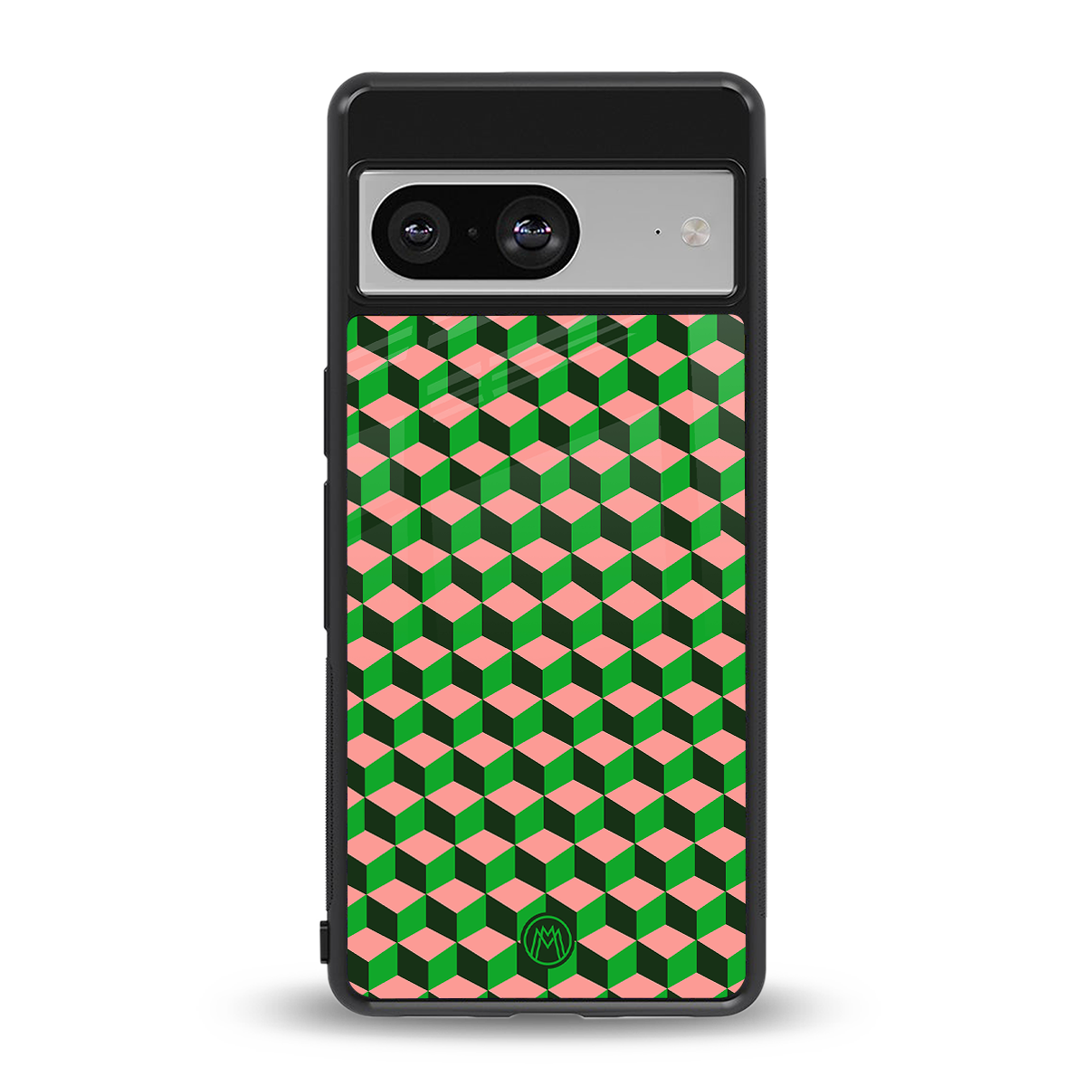 geo cube back phone cover | glass case for Google Pixel 8