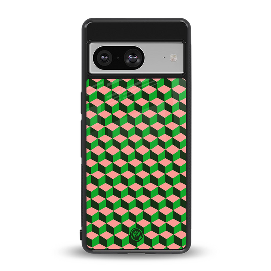 geo cube back phone cover | glass case for Google Pixel 8