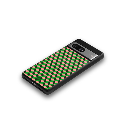 geo cube back phone cover | glass case for Google Pixel 8