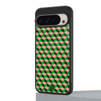 geo cube back phone cover | glass case for google pixel 9 pro xl