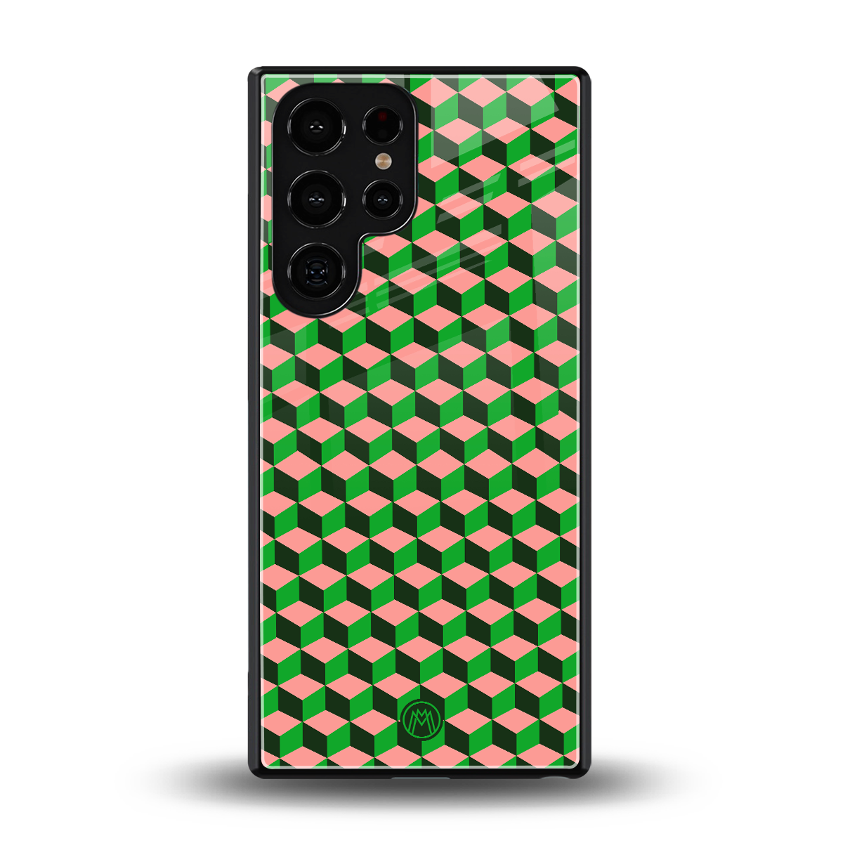 geo cube back phone cover | glass case for samsung galaxy s25 ultra